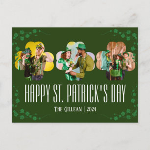 Cartes Pour Fêtes Annuelles Joyeux St. patrick jour photo de famille Shamrock