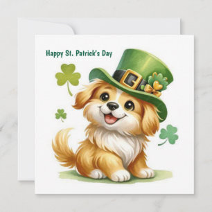 Cartes Pour Fêtes Annuelles Joyeux St Patrick's Day toutou