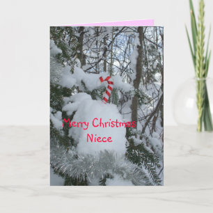 Cartes Pour Fêtes Annuelles Joyeux Sucre de canne de Noël Niece