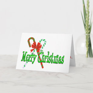 Cartes Pour Fêtes Annuelles Joyeux Sucres de canne de Noël