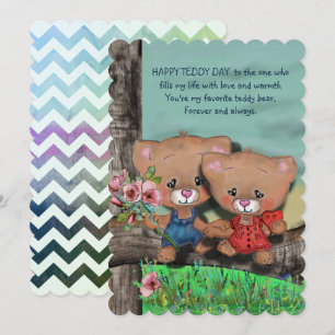 Cartes Pour Fêtes Annuelles Joyeux Teddy Day