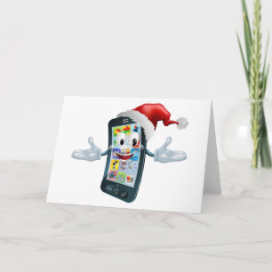 Cartes Pour Fêtes Annuelles Joyeux téléphone portable de Noël