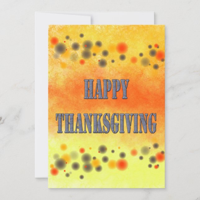 Cartes Pour Fêtes Annuelles Joyeux Thanksgiving (Devant)