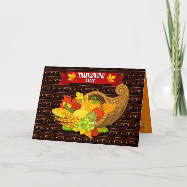 Cartes Pour Fêtes Annuelles Joyeux Thanksgiving (Devant)