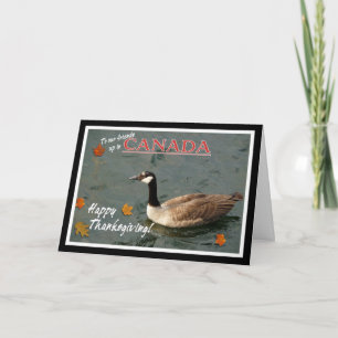 Cartes Pour Fêtes Annuelles Joyeux Thanksgiving-Canada Goose