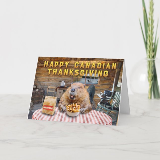 Cartes Pour Fêtes Annuelles Joyeux Thanksgiving canadien (Devant)
