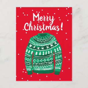 Cartes Pour Fêtes Annuelles Joyeux tirage de pull Noël moche xmas