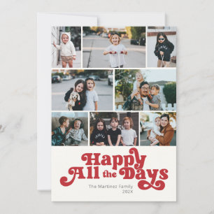 Cartes Pour Fêtes Annuelles Joyeux tous les jours Photo Rouge