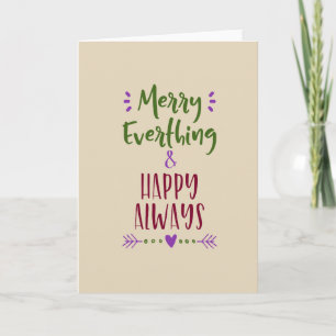 Cartes Pour Fêtes Annuelles Joyeux tout et heureux toujours