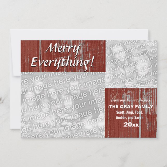 Cartes Pour Fêtes Annuelles Joyeux tout Gastronomie Rustique 2 Photos (Devant)