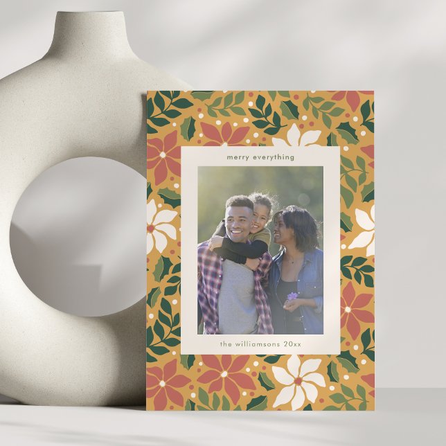 Cartes Pour Fêtes Annuelles Joyeux tout Jaune Vert Botanique Photo (Créateur téléchargé)