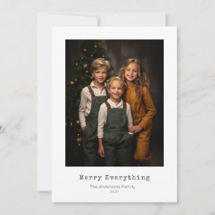 Cartes Pour Fêtes Annuelles Joyeux tout, photo de noël minimale