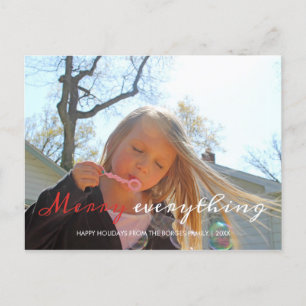 Cartes Pour Fêtes Annuelles Joyeux tout Vacances Photo Noël Rouge Blanc