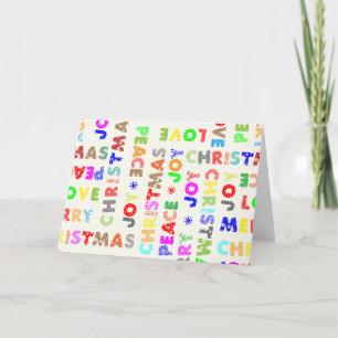 Cartes Pour Fêtes Annuelles Joyeux unique et brillant script de Noël festif