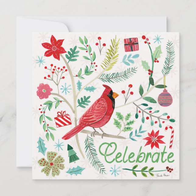 Cartes Pour Fêtes Annuelles Joyeux vacances - Célébrer (Devant)