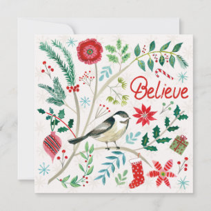 Cartes Pour Fêtes Annuelles Joyeux Vacances - Croyez
