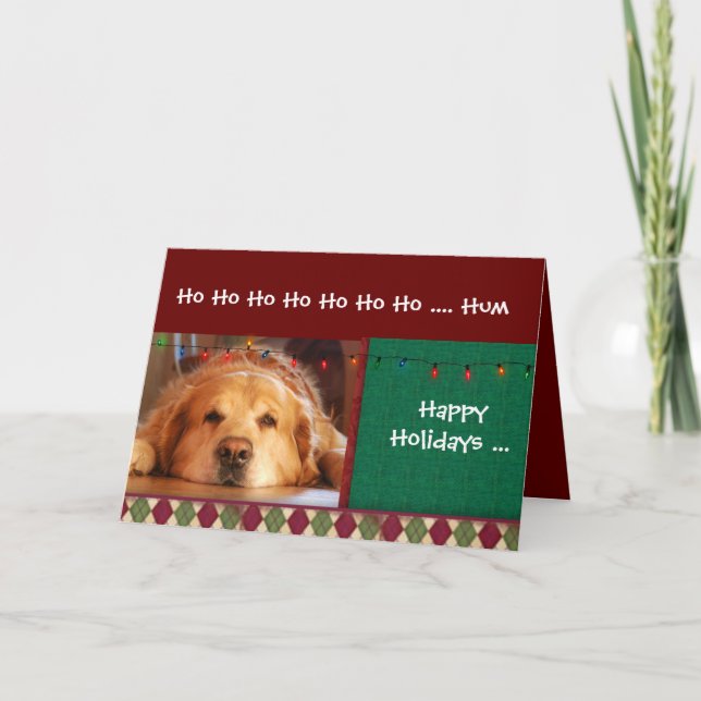 Cartes Pour Fêtes Annuelles Joyeux vacances du chien chien Chien (Devant)