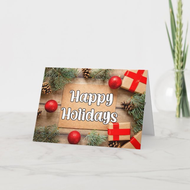 Cartes Pour Fêtes Annuelles Joyeux Vacances Et Bonne Année (Devant)