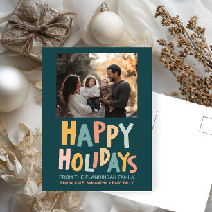 CARTES POUR FÊTES ANNUELLES JOYEUX VACANCES FAMILIALES FAMILIALES FAMILIALES