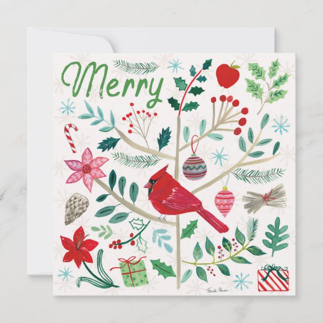 Cartes Pour Fêtes Annuelles Joyeux Vacances - Joyeux (Devant)