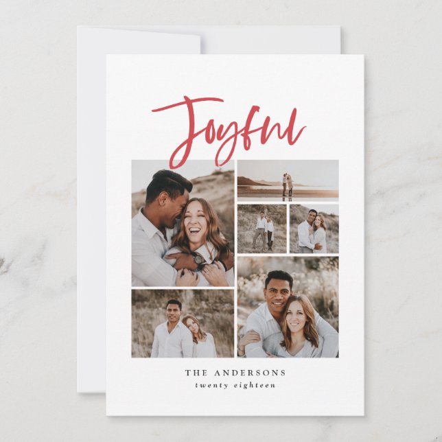 Cartes Pour Fêtes Annuelles Joyeux vacances multi photo Noël (Devant)