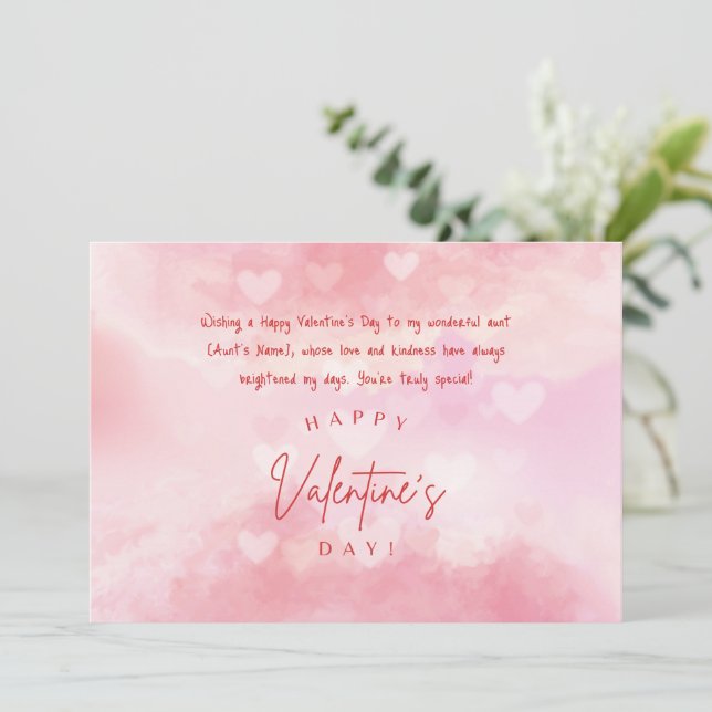 Cartes Pour Fêtes Annuelles Joyeux Valentin à ma tante (Debout devant)