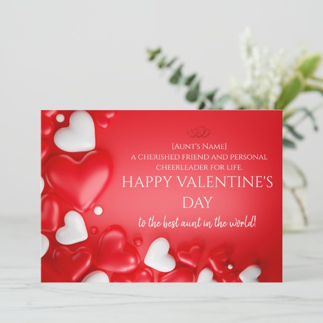 Cartes Pour Fêtes Annuelles Joyeux Valentin à ma tante (Debout devant)
