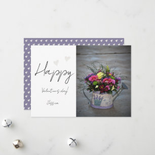 Cartes Pour Fêtes Annuelles Joyeux Valentin`s Day Modern Script photo