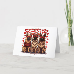 Cartes Pour Fêtes Annuelles Joyeux Valentines Day Chiens bergers allemands