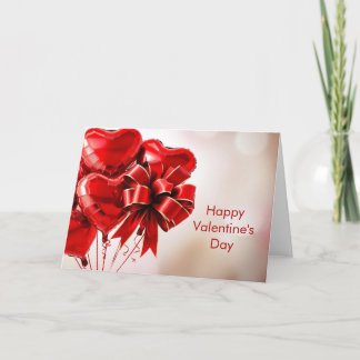 Cartes Pour Fêtes Annuelles Joyeux Valentines Day Heart Ballons