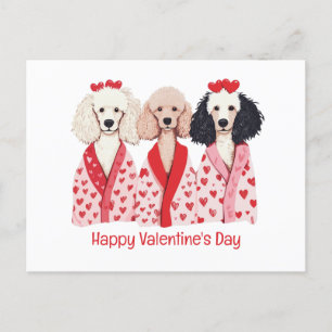 Cartes Pour Fêtes Annuelles Joyeux Valentines Jour Chiens de caniche standard