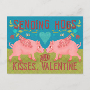 Cartes Pour Fêtes Annuelles Joyeux Valentines Jour des Chiens Pignon Pun Kids 