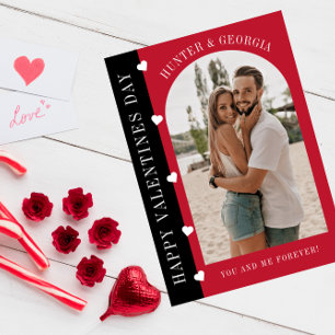 Cartes Pour Fêtes Annuelles Joyeux Valentines jour moderne simple photo romant