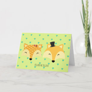 Cartes Pour Fêtes Annuelles joyeux valentines jour renards lunatique
