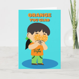 Cartes Pour Fêtes Annuelles Joyeux veganniversaire Vegan Celebration mignonne 