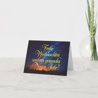 Cartes Pour Fêtes Annuelles "Joyeux Vignobles" Ciel étoilé de nuit