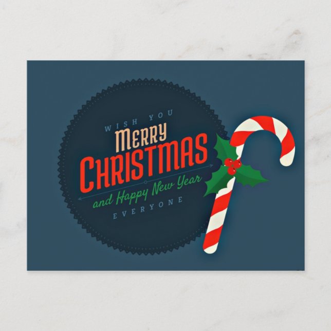 Cartes Pour Fêtes Annuelles Joyeux voeux de Noël (Devant)