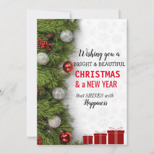 Cartes Pour Fêtes Annuelles Joyeux voeux de Noël