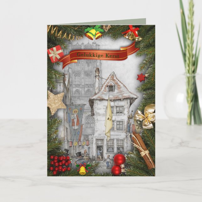 Cartes Pour Fêtes Annuelles Joyeux voeux de Noël (Devant)