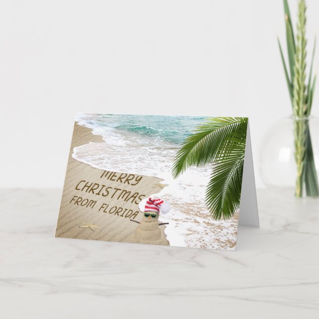 Cartes Pour Fêtes Annuelles Joyeux voeux de Noël de Floride (Devant)