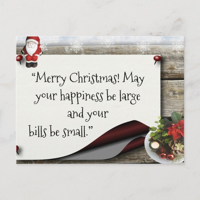 Cartes Pour Fêtes Annuelles Joyeux voeux Noël (Devant)