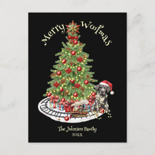 Cartes Pour Fêtes Annuelles Joyeux Woofmas Design pour Chien - Grand Danois
