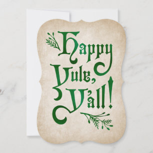 Cartes Pour Fêtes Annuelles Joyeux Yule Yall Southern Christmas Pagan Holiday 