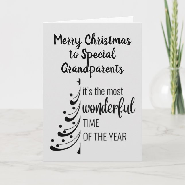 CARTES POUR FÊTES ANNUELLES JOYEZ NOËL À **GRANDS-PARENTS** (Devant)