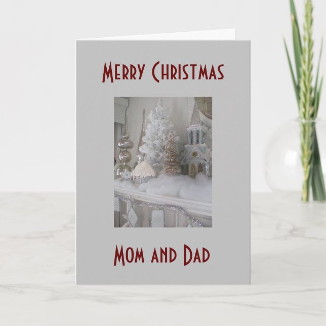 CARTES POUR FÊTES ANNUELLES JOYEZ NOËL À **MES PARENTS** (Devant)