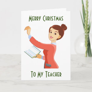 CARTES POUR FÊTES ANNUELLES JOYEZ NOËL À **MON ENSEIGNANT**