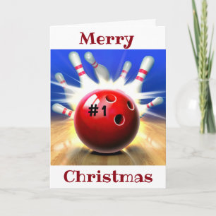 CARTES POUR FÊTES ANNUELLES JOYEZ NOËL À MON ***FAVORITE BOWLER***