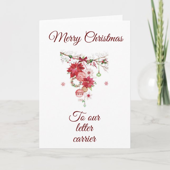 CARTES POUR FÊTES ANNUELLES JOYEZ NOËL À *NOTRE TRANSPORTEUR DE LETTRE* (Devant)