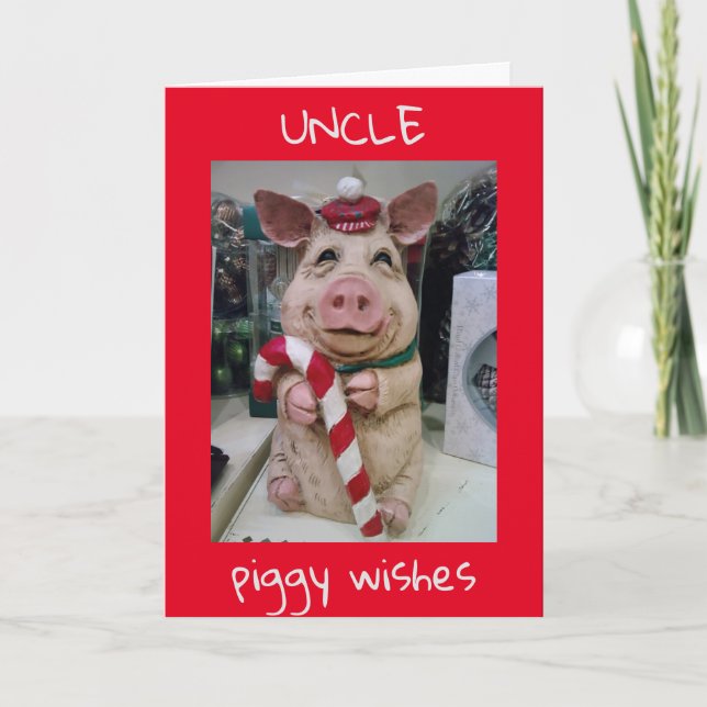 CARTES POUR FÊTES ANNUELLES JOYEZ NOËL À VOUS "ONCLE SPÉCIAL" (Devant)
