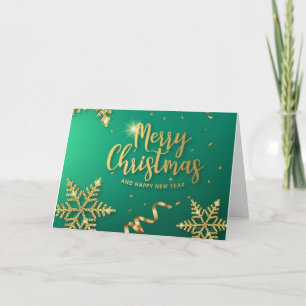 CARTES POUR FÊTES ANNUELLES "JOYEZ NOËL ET HEUREUSE NOUVELLE ANNÉE"